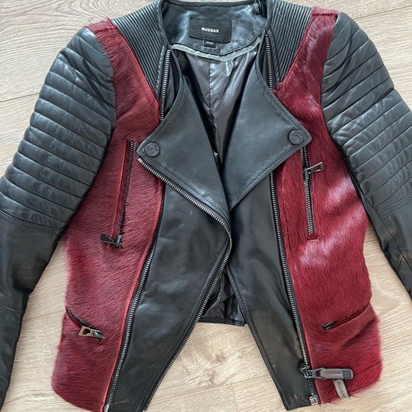 Rudask leather jacket with fur - Picture 2 of 8
